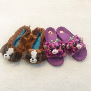 Ty Girls Size 4-6 Slip on Cute Sandals Slides, Slippers
